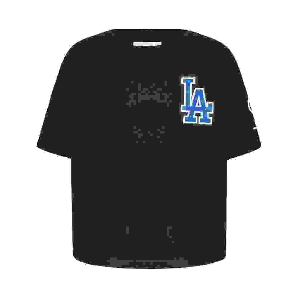 Pro Standard MLB Los Angeles Dodgers Classic Big Girls' Black Short Sleeve Boxy Top